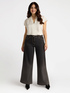Black washed wide leg jeans image number 4