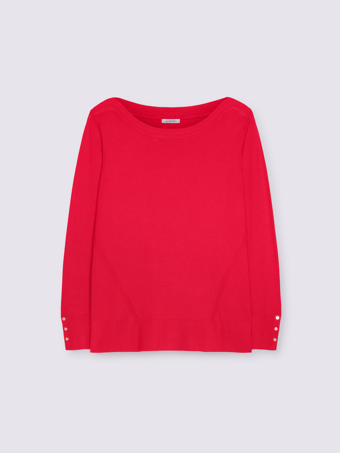 Maglia a maniche lunghe con scollo barchetta image number 4
