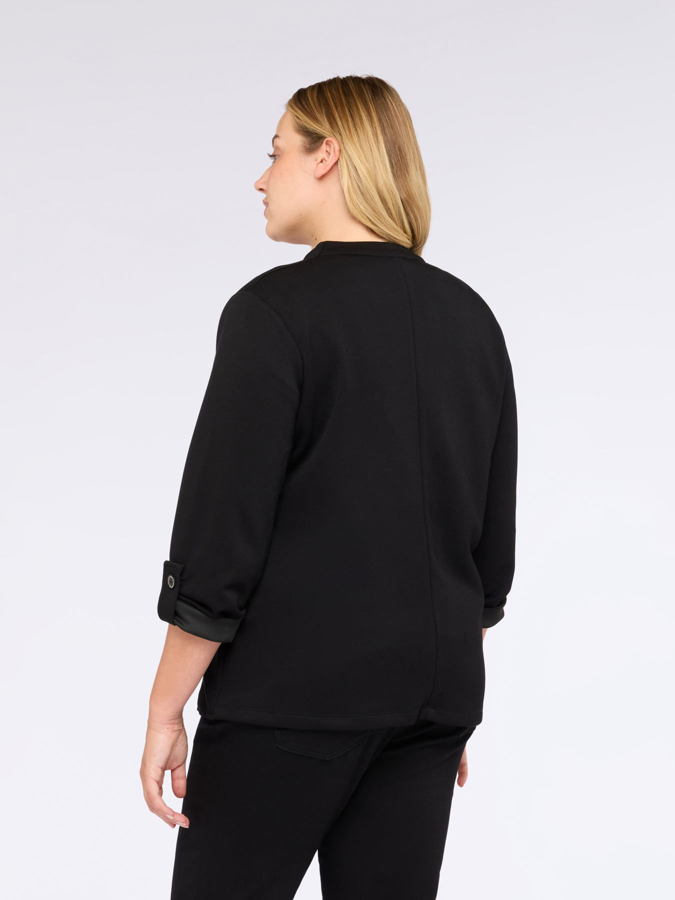 Veste en sweat-shirt avec col en V image number 1