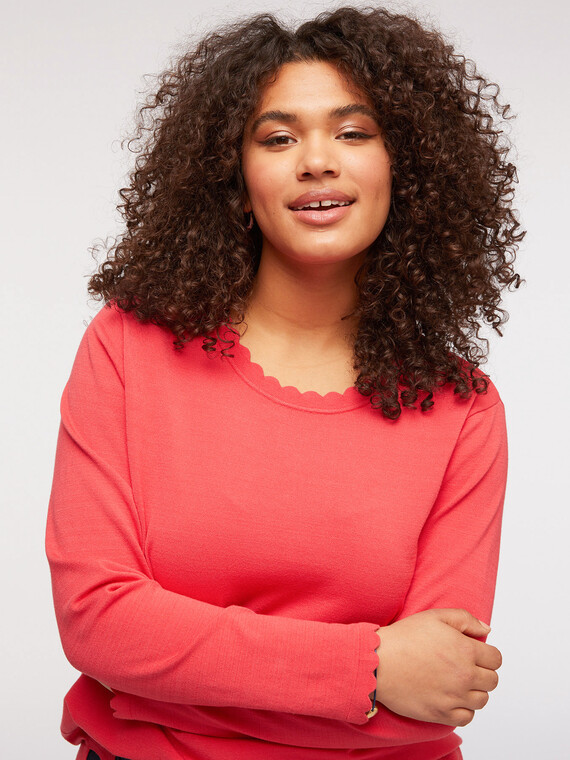 Fiorella Rubino Maglia con scollo smerlato Donna