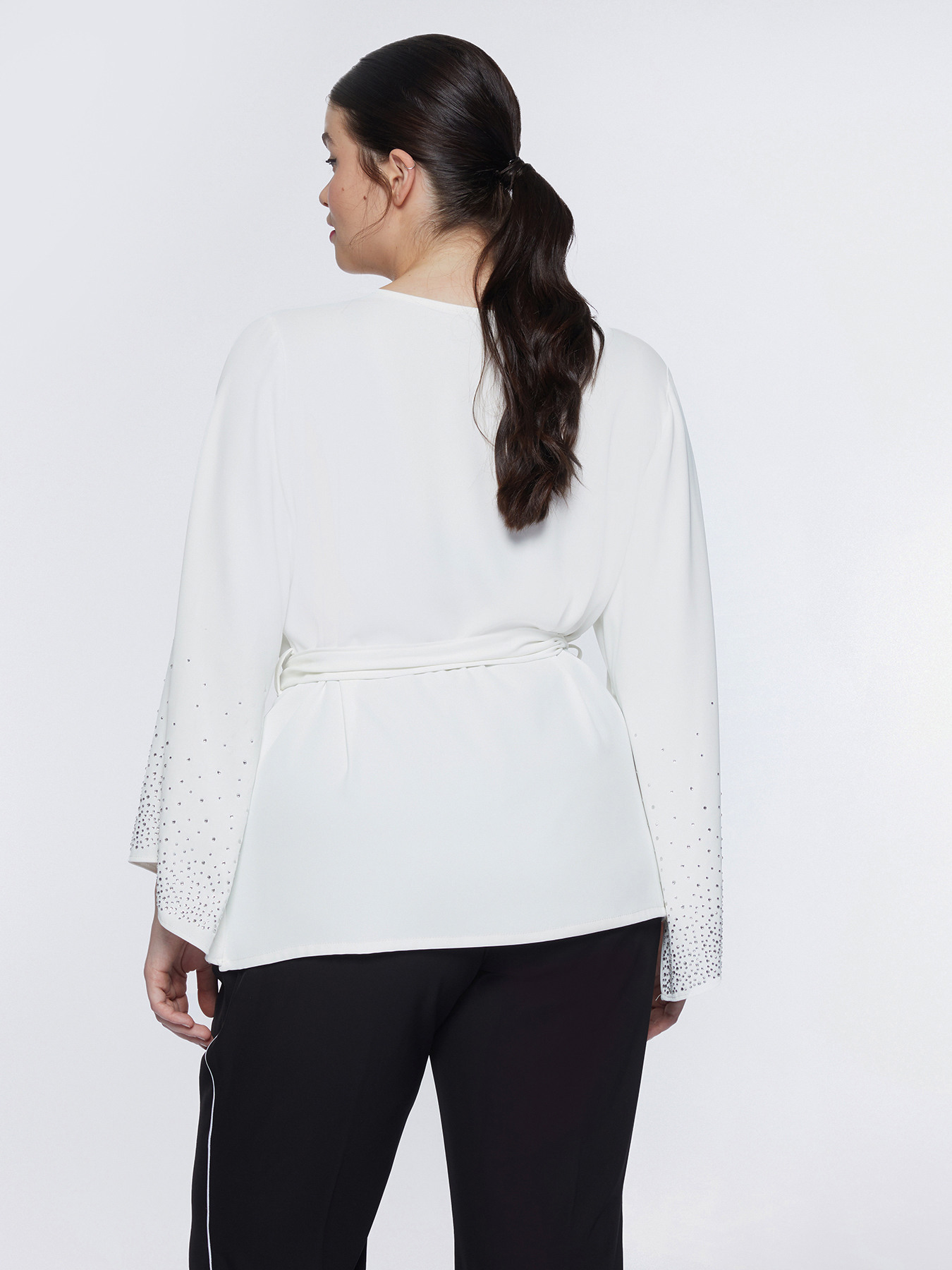 White blouse with sparkly details image number 1