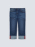 Slim Cropped Jeans Ambra mit Stickerei image number 5