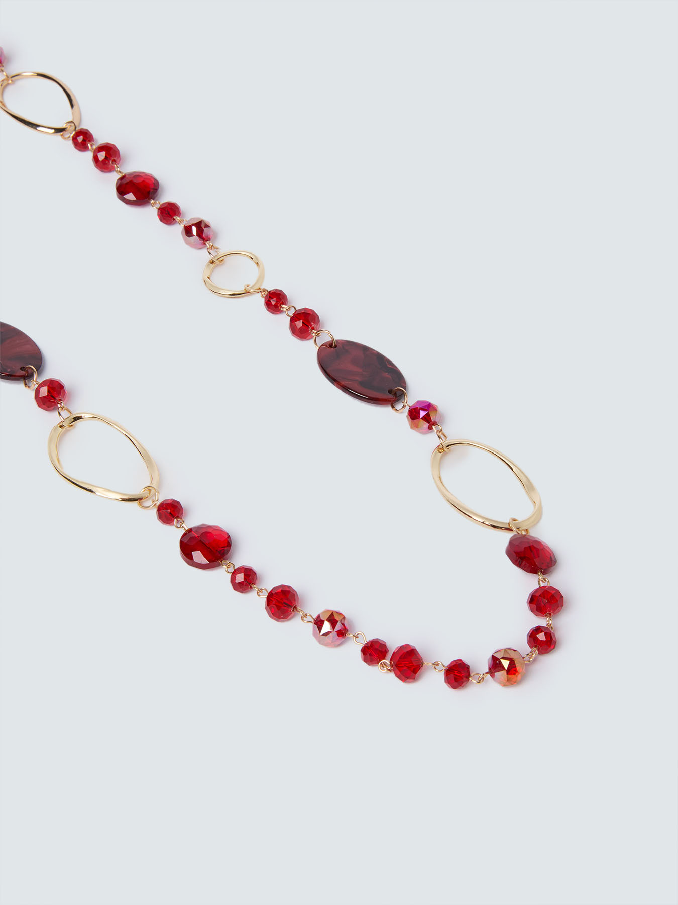 Avalaya Collana Lunga In Legno Rosso Con Perline E Uccellini, 80 Cm, Stile Tribale, Bigiotteria Etnica