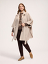 Manteau en drap m&eacute;lang&eacute; laine avec ceinture image number 2