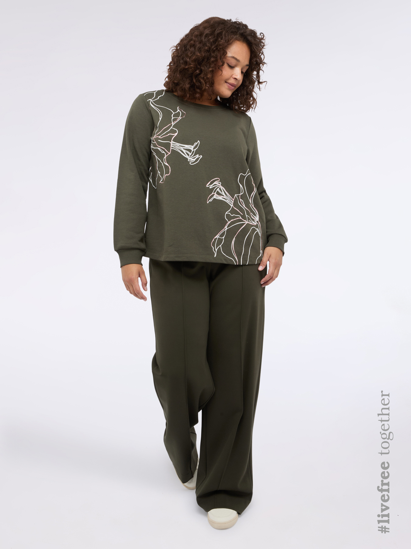 Wide-Leg-Hose aus Punto Milano image number 0