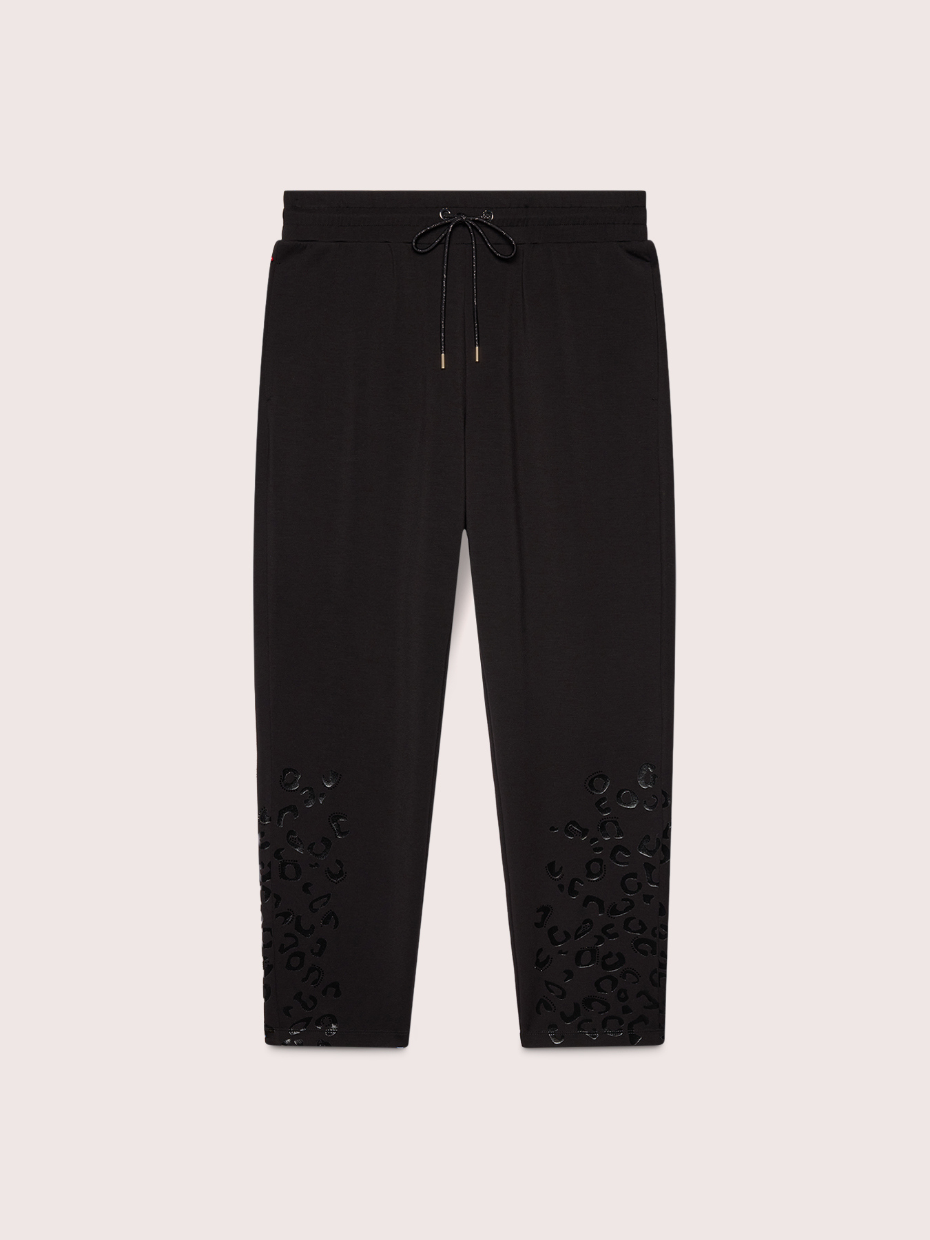 Joggers with embossed leopard print image number 4