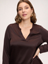 Zweifarbiges T-Shirt aus Satin und Jersey image number 3