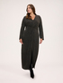 Long wrap dress with V-neckline and slit image number 2