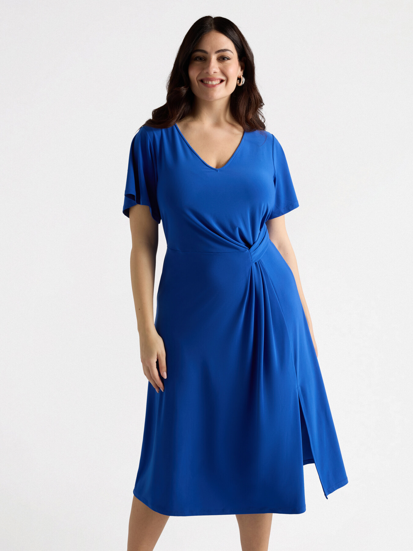 Vestido en tejido de punto con trabilla lateral image number 0