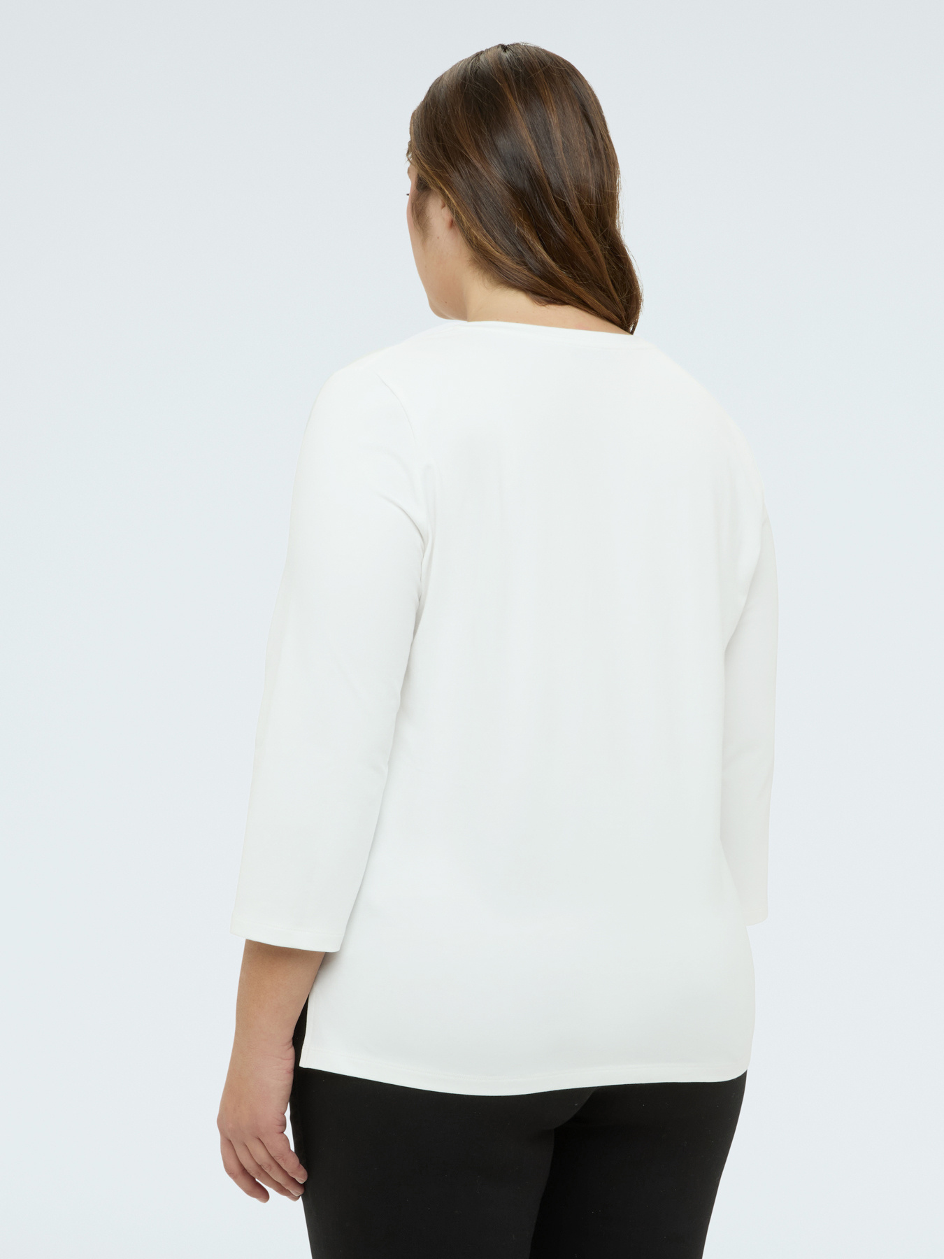 Cotton t-shirt with pearls and bows image number 1