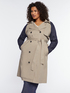 Trench coat with denim sleeves image number 0