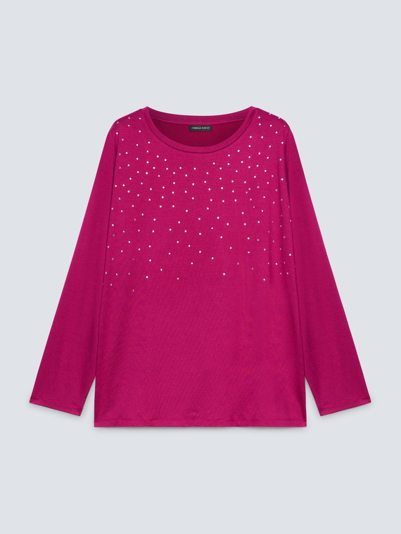T-shirt con strass