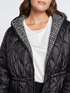 Reversible fabric and nylon down jacket image number 2