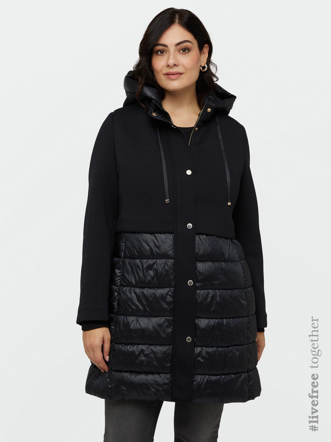 Daunenjacke aus zwei verschiedenen Materialien mit Sorona&reg; Aura-F&uuml;llung image number 0