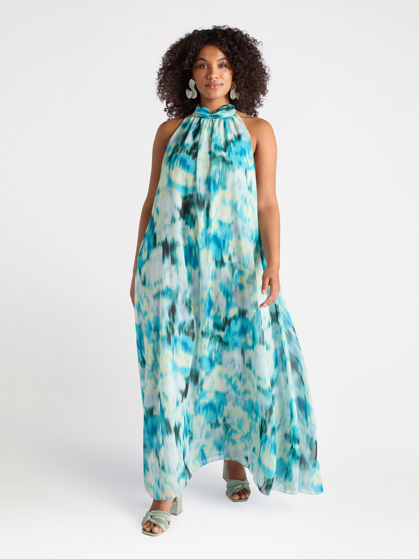 Long printed frock image number 0