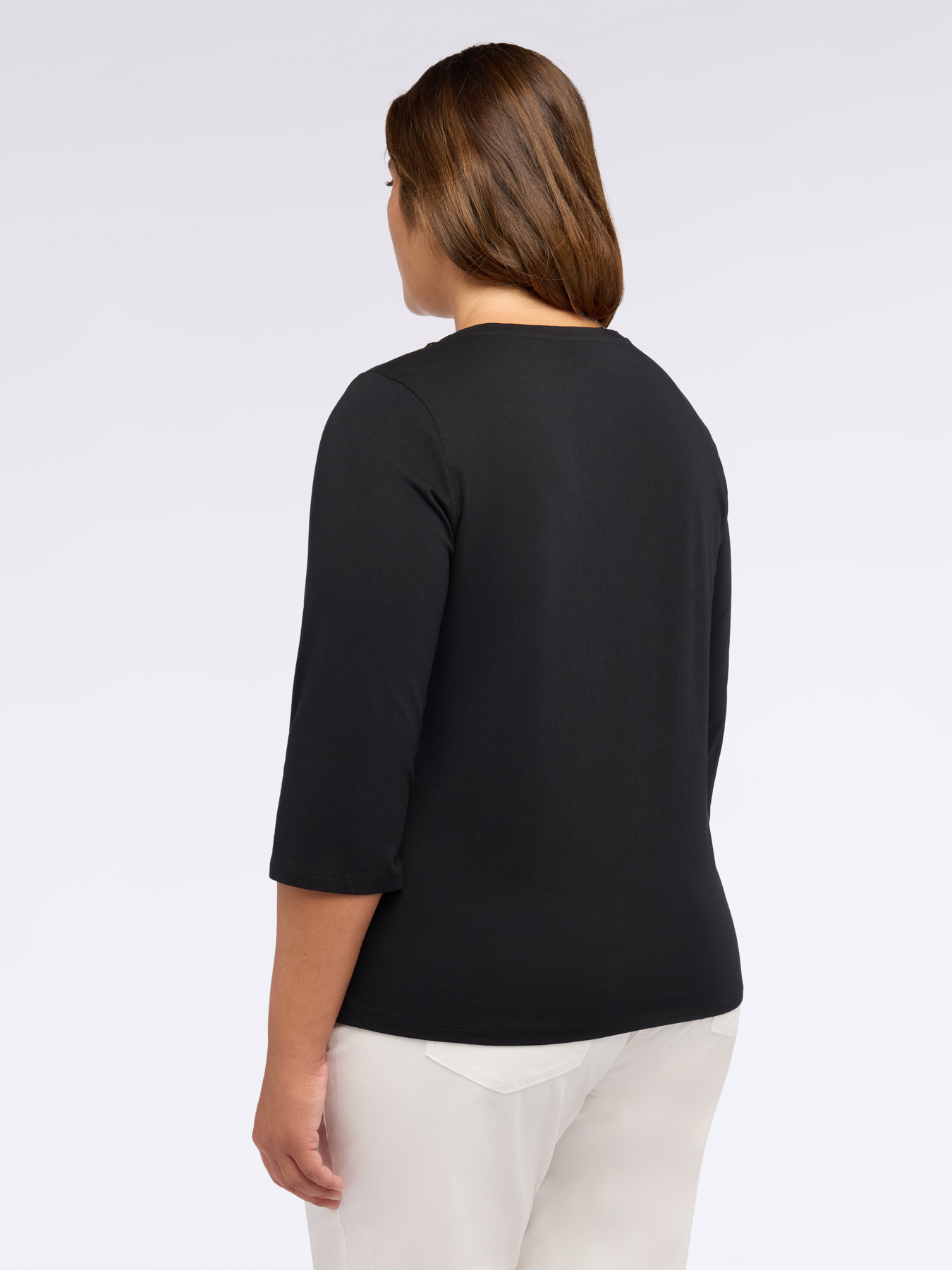 T-shirt in jersey con catena sullo scollo image number 1