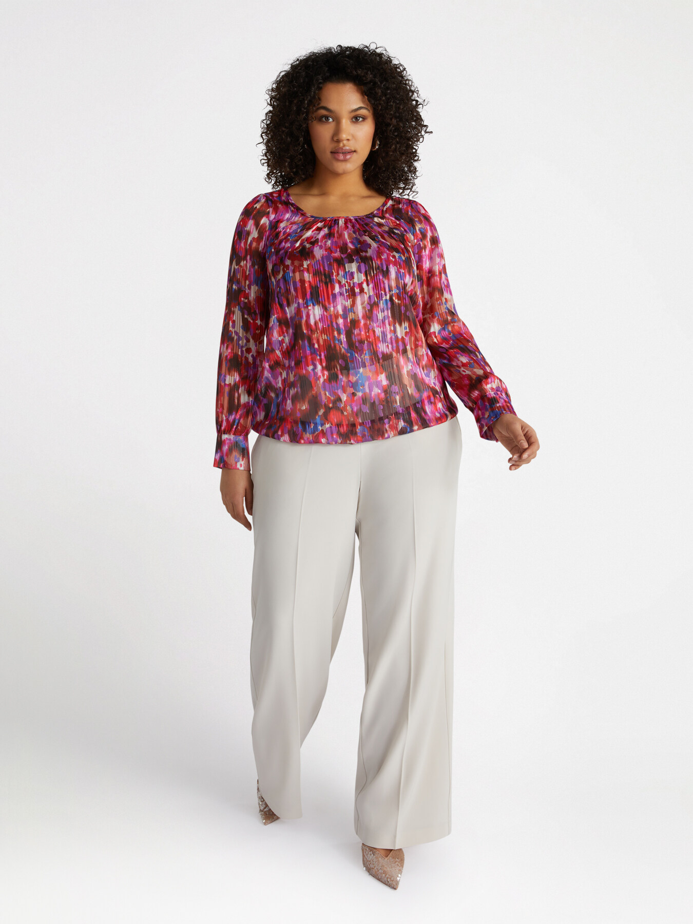 Watercolour print blouse image number 3