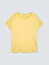 Bi-material t-shirt with round neckline image number 4