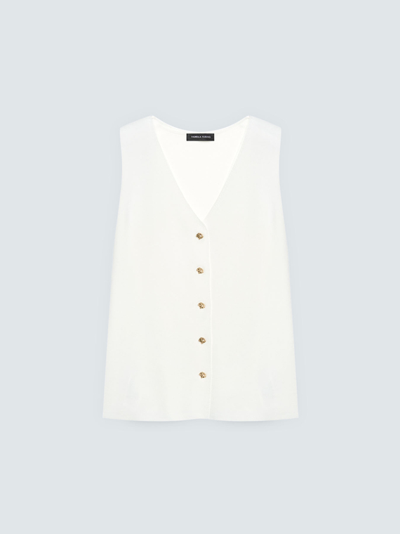 Gilet lungo in maglia