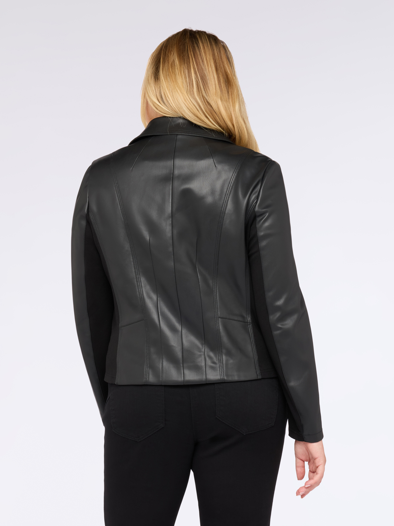 Chaqueta biker con cremallera asim&eacute;trica image number 1