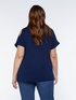 T-shirt with rhinestones and cut out details image number 1