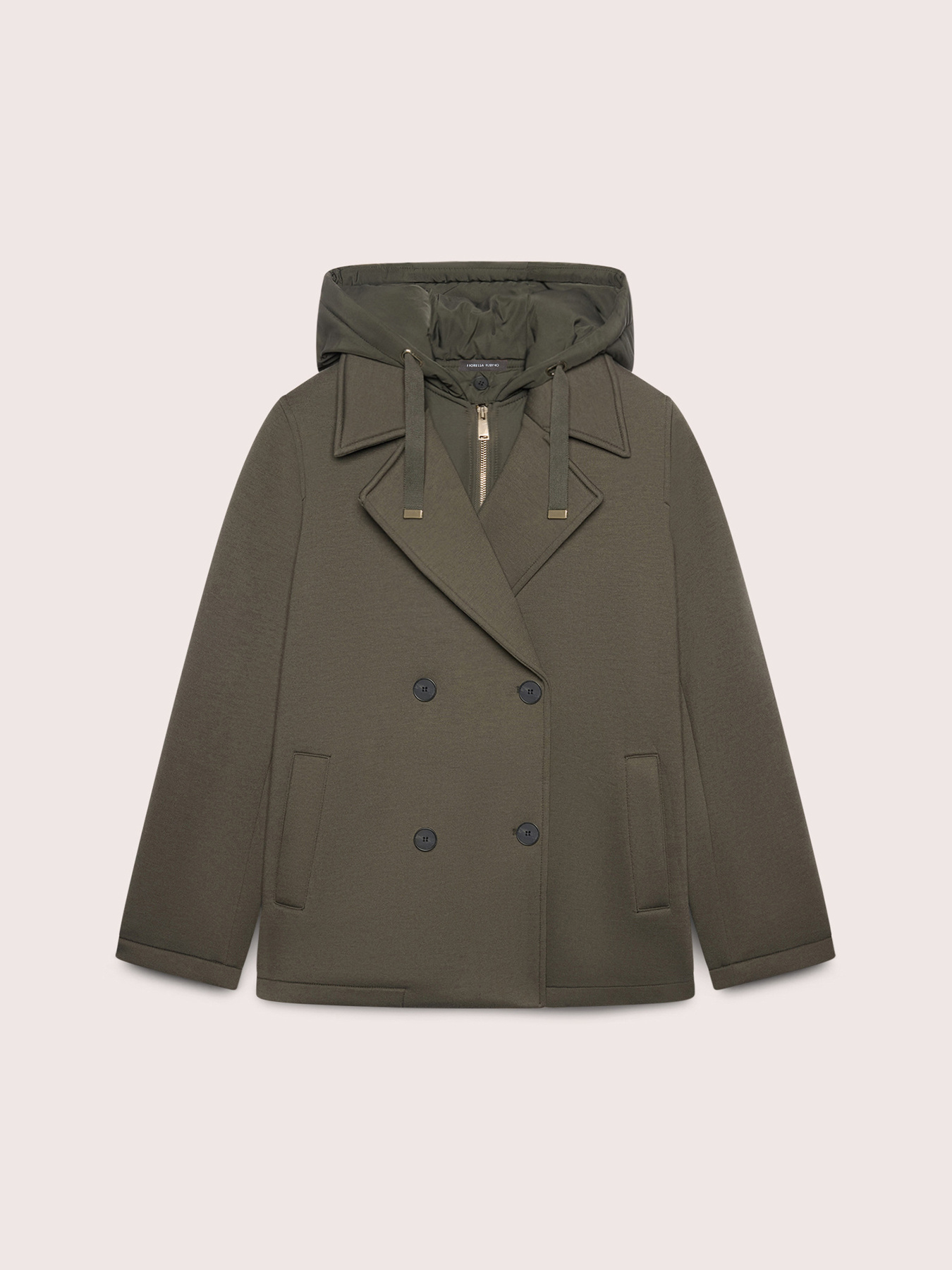 Double-breasted jacket with removable front panel image number 1