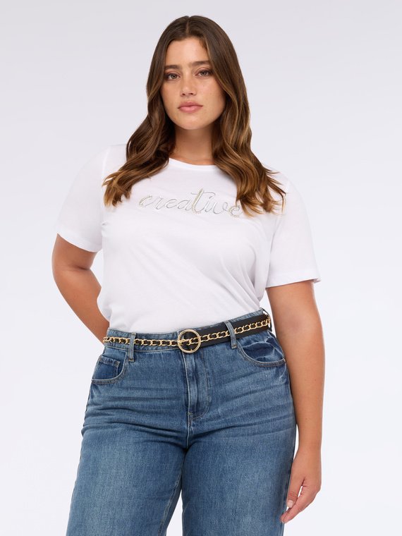 Chain belt with round buckle