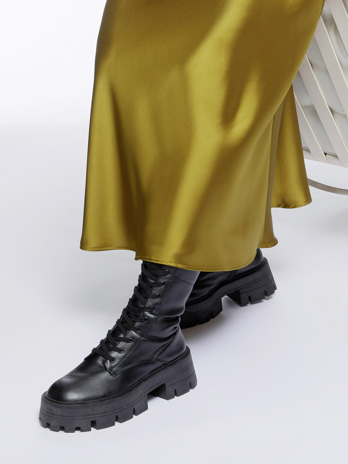 Gonna midi in raso image number 2