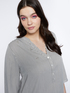 Striped blouse with embroidery image number 2