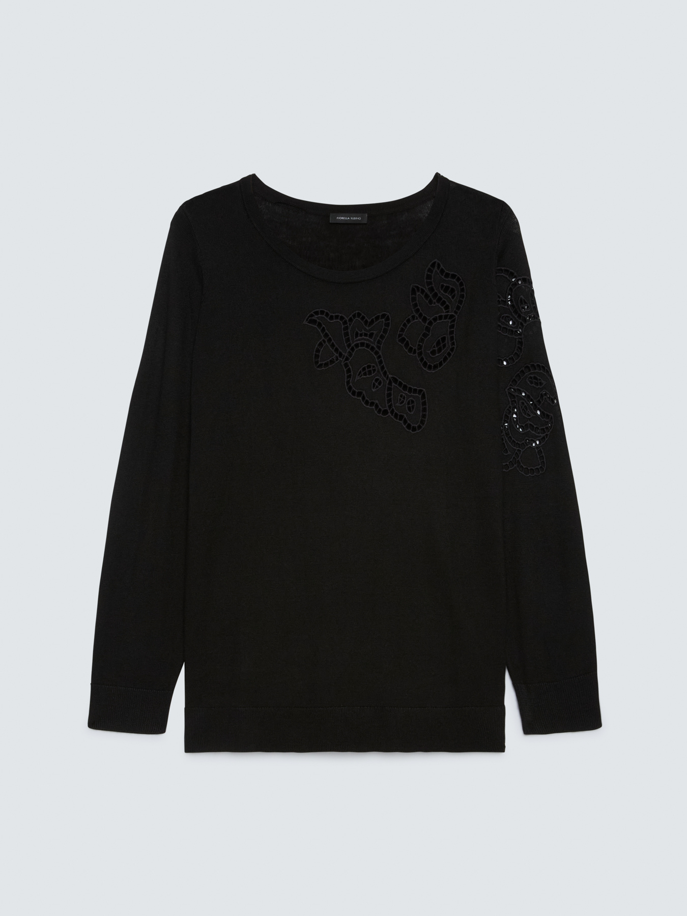 Sweater with openwork pattern image number 4