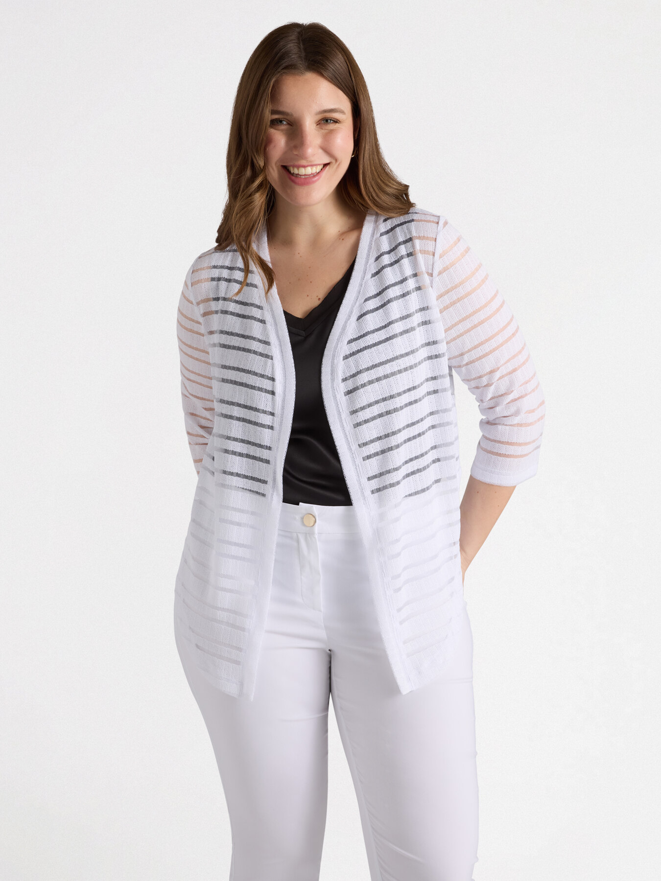 Striped shrug image number 0