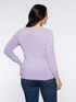 Sweater with pearl trim image number 1