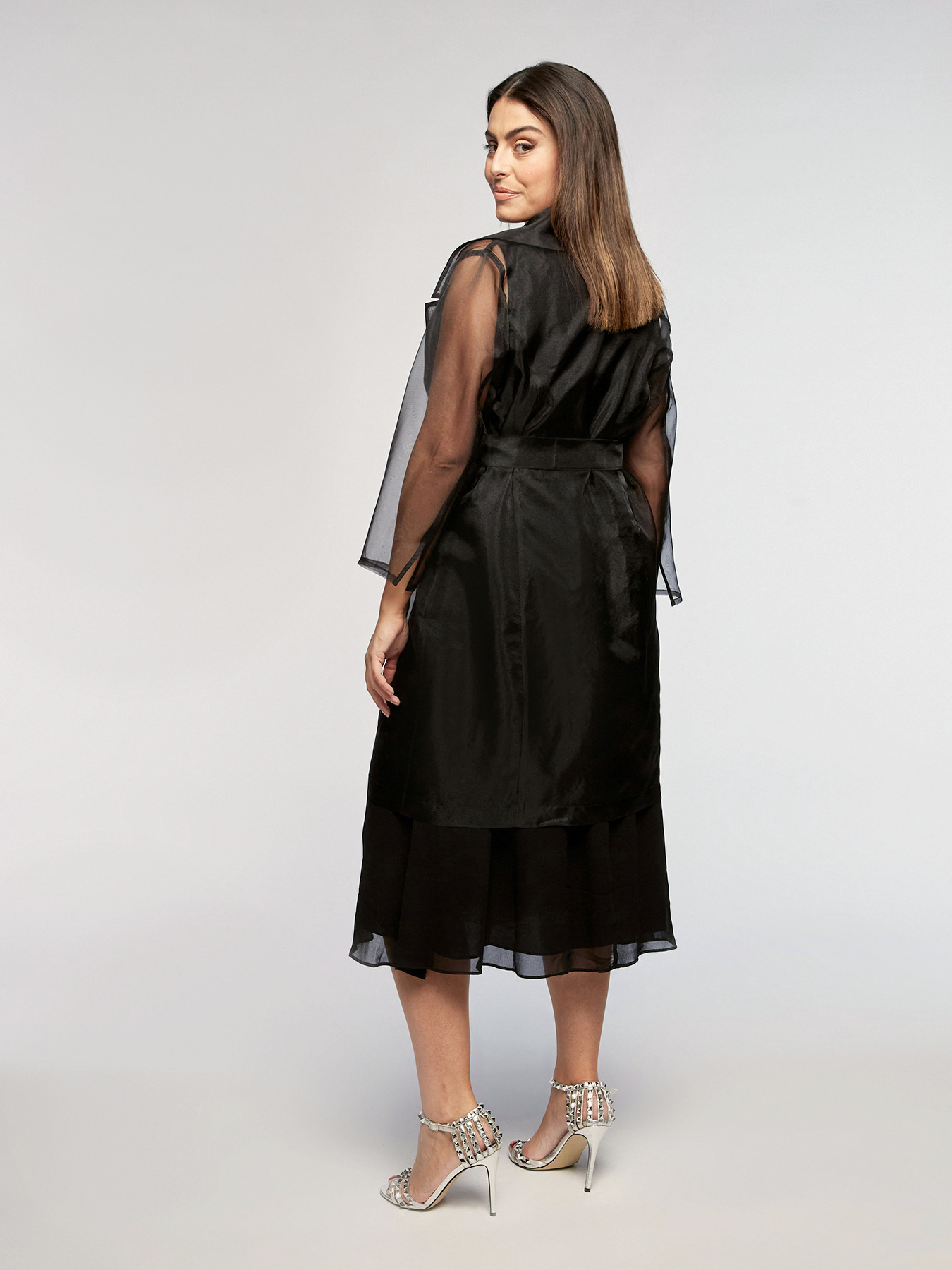 Giacca in organza con cintura image number 1