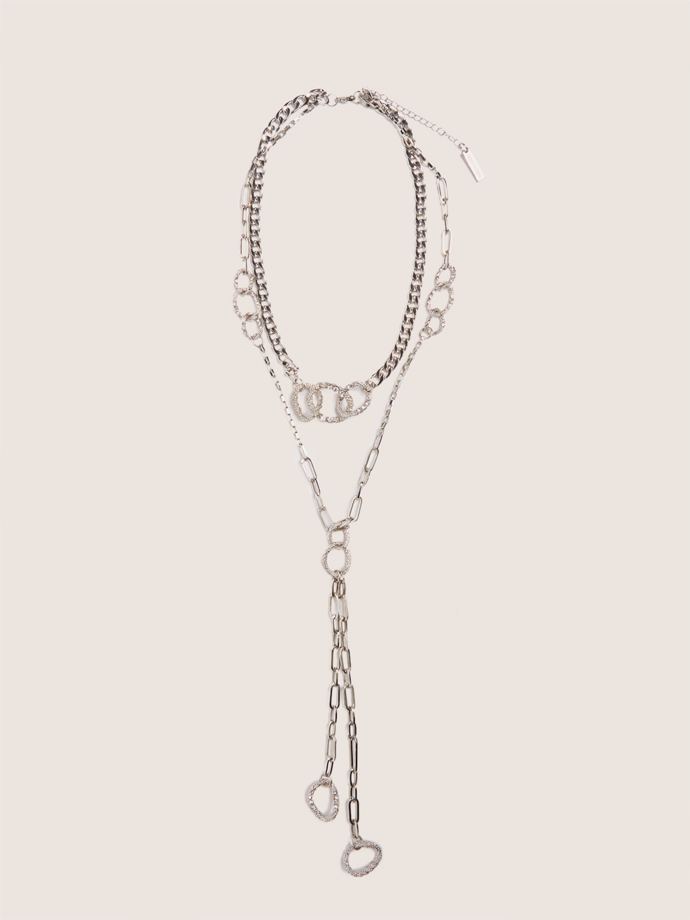 Collier &agrave; rangs multiples avec pendentif central image number 0