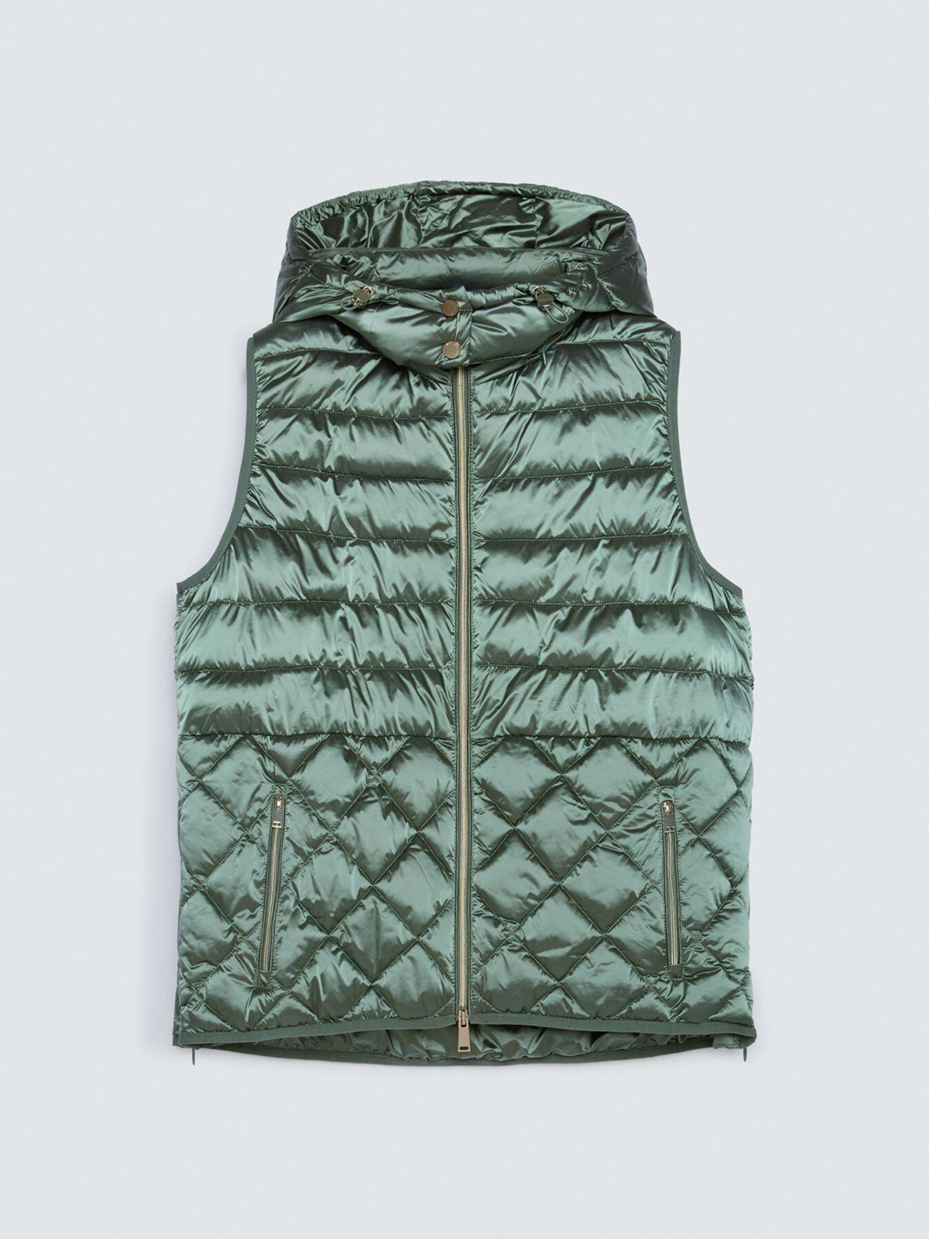 Sleeveless hooded puffer jacket image number 4