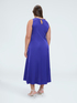 Sleeveless long dress in viscose satin image number 1