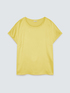 Bi-material t-shirt with round neckline image number 4
