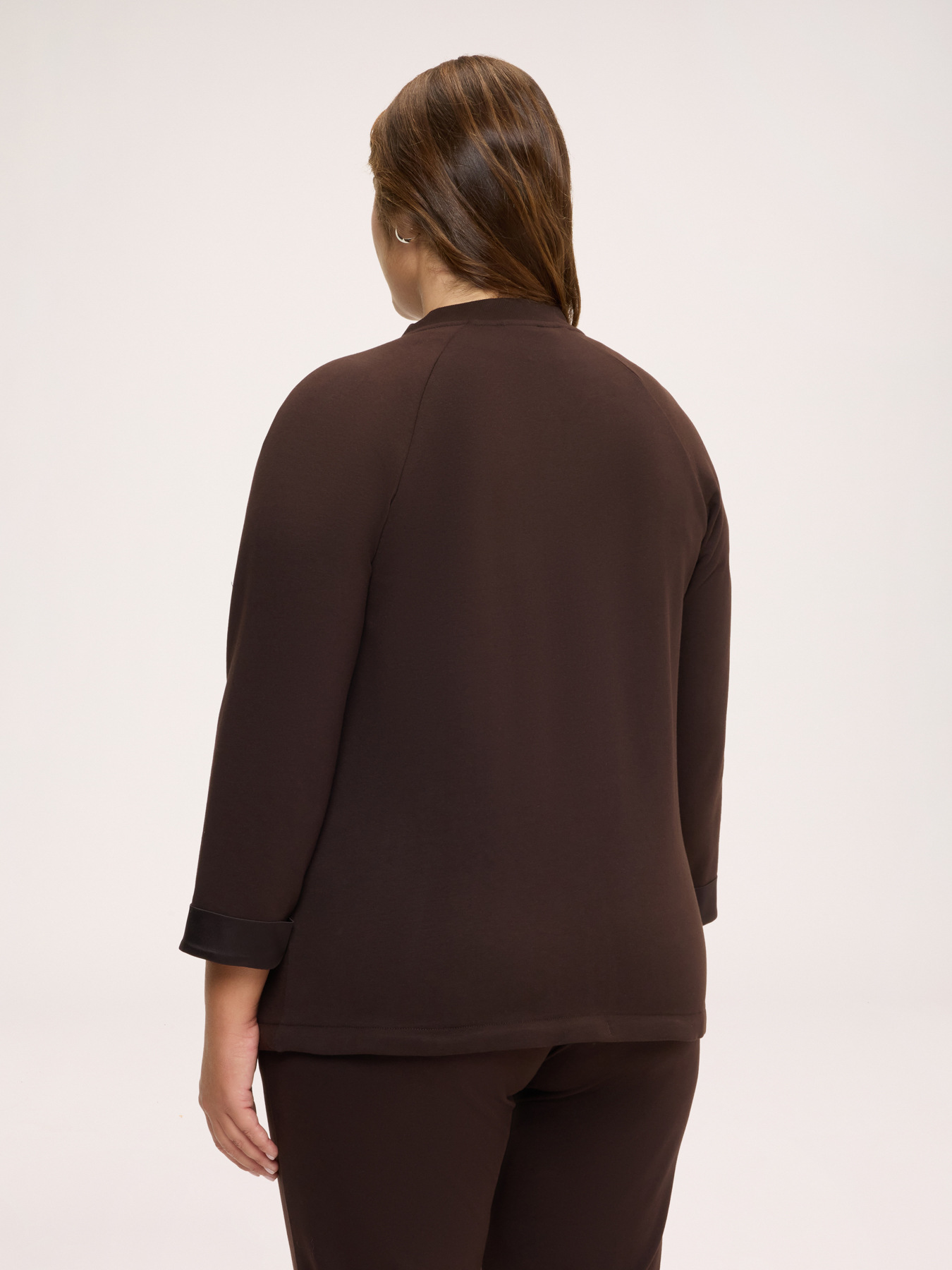 Sweat-shirt avec d&eacute;tails en satin et strass image number 1