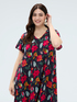 Long viscose dress with floral print image number 3