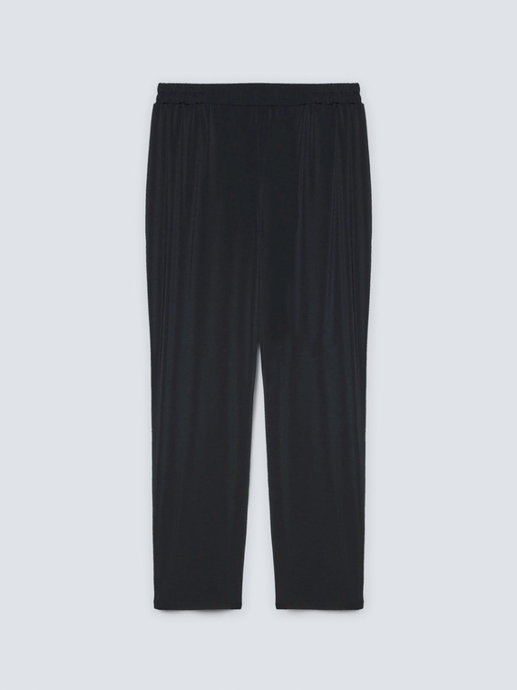 Soft trousers with elastic waistband