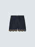 Bermuda jeans with sangallo embroidery image number 4