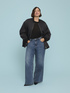 Jeans Wide Leg lavaggio stone washed image number 3