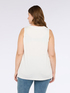Two-material top with V-neck image number 1