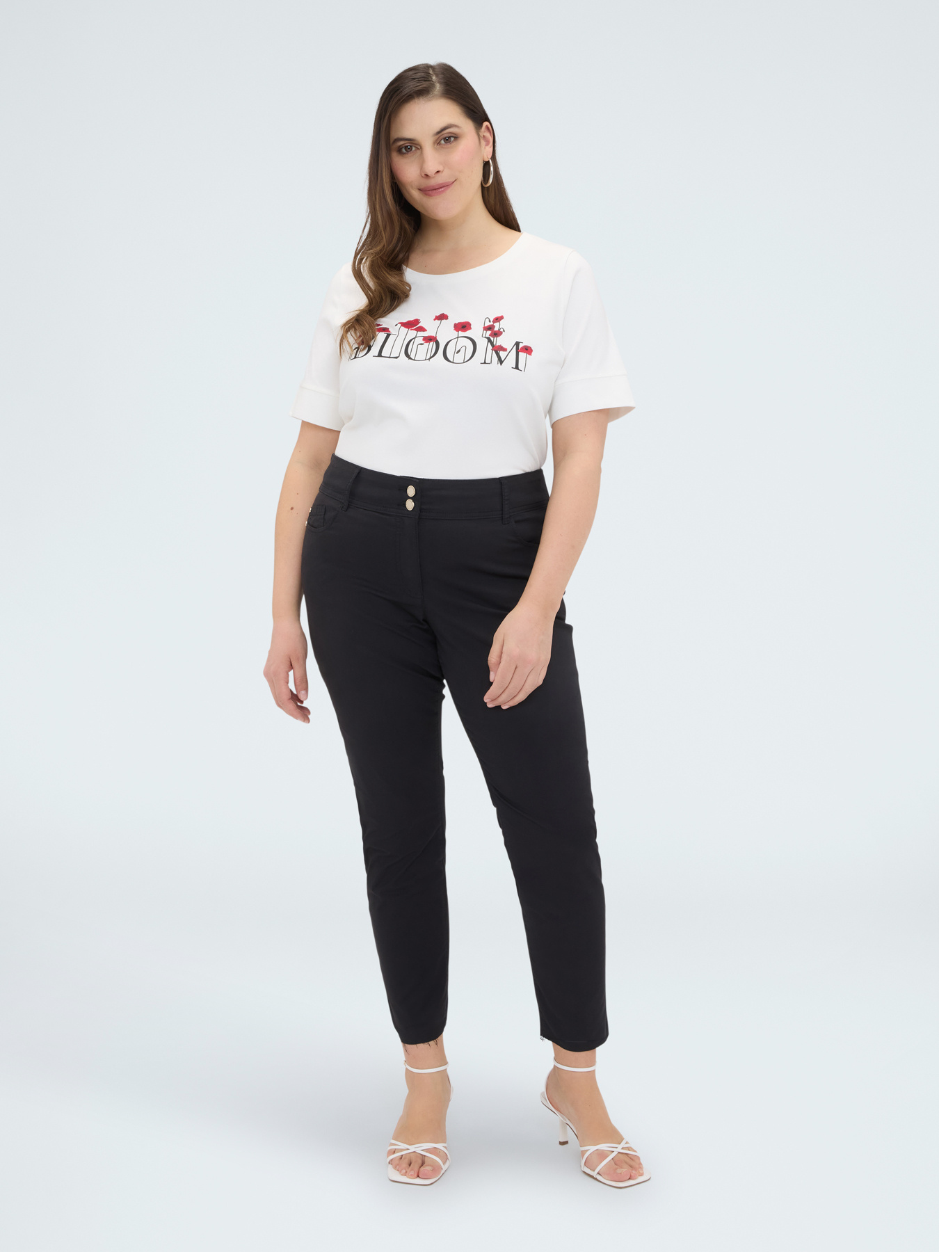 T-shirt en coton avec inscription BLOOM image number 3