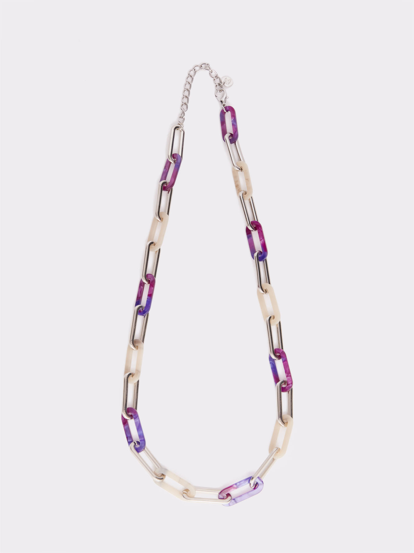Long necklace with coloured chains image number 0