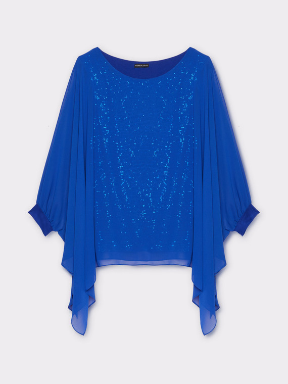 Elegant over blouse with sequin top
