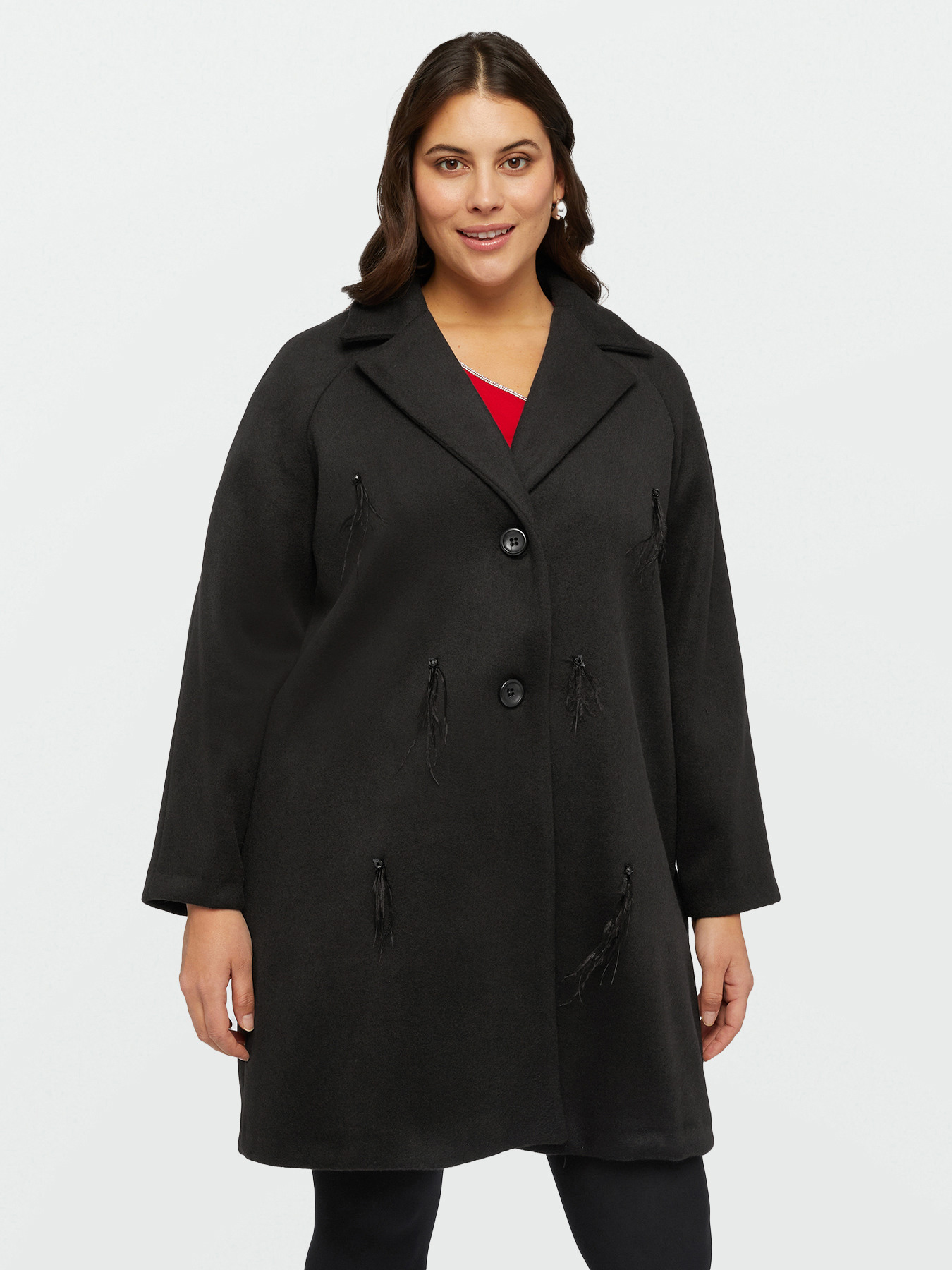 Coat with applications image number 2