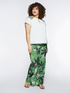 Foliage print jersey trousers image number 4