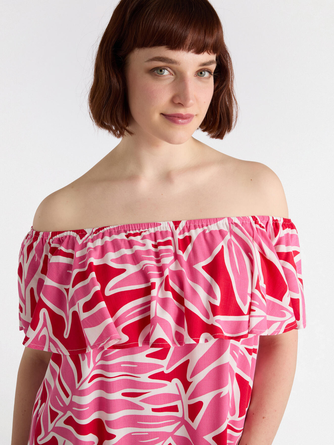 Robe imprim&eacute;e en viscose LENZING&trade; ECOVERO&trade; image number 3