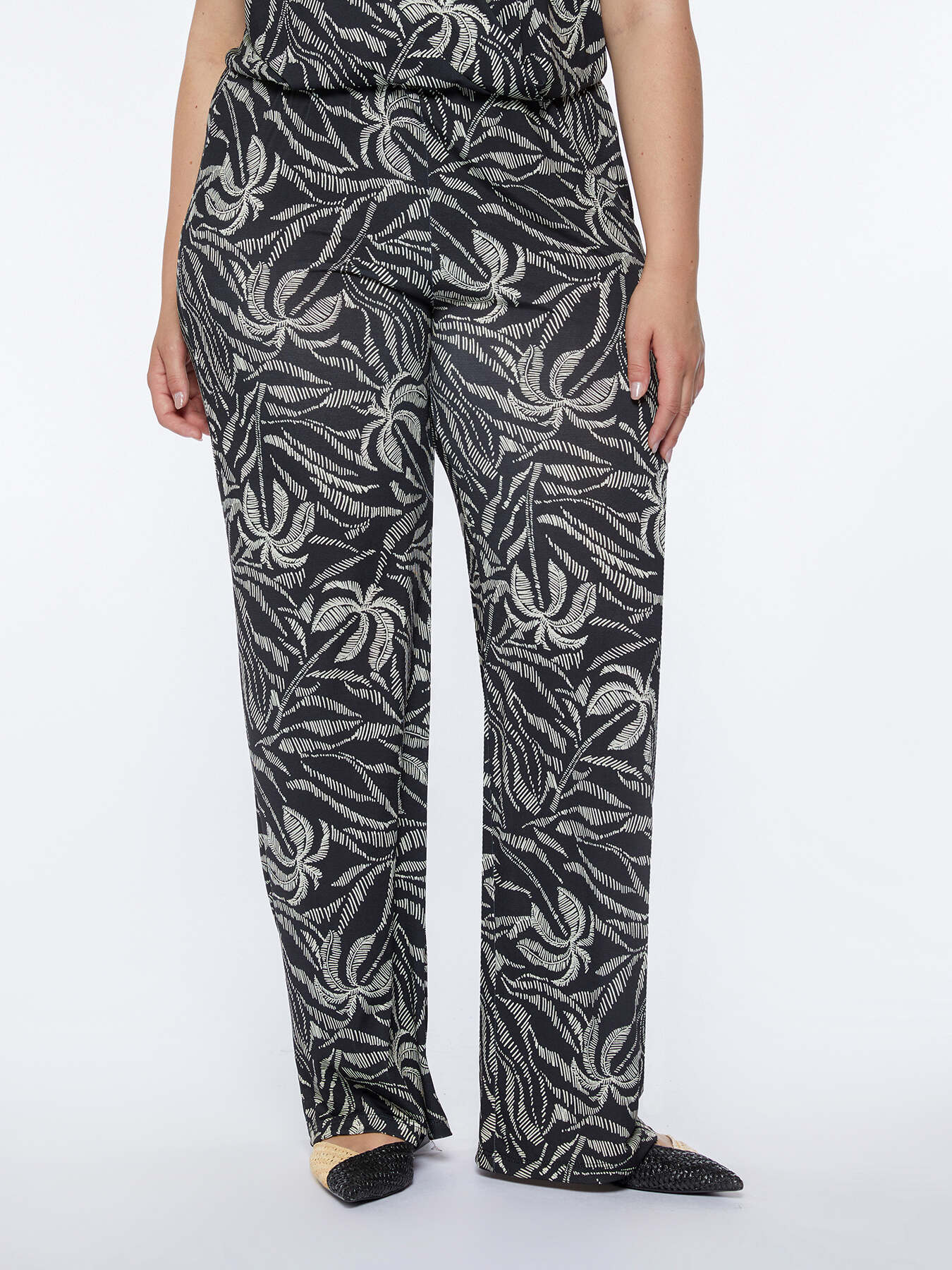 Printed jersey trousers image number 1